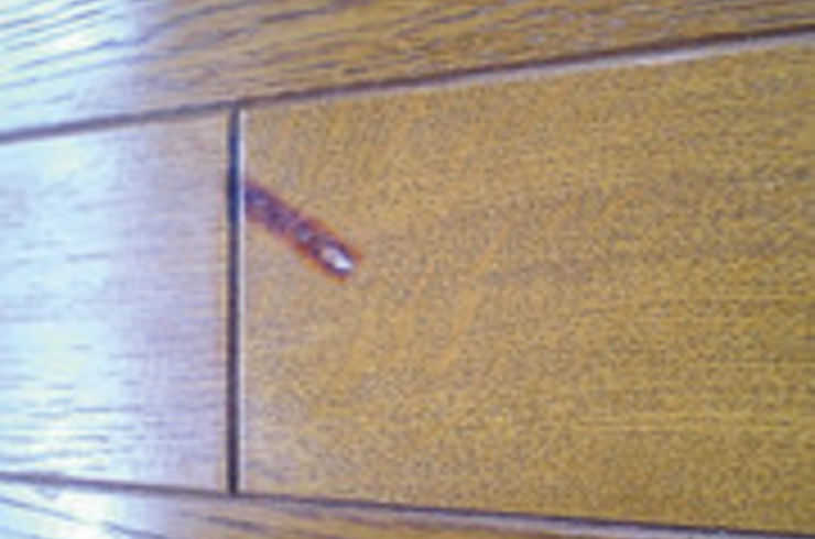 フローリングのたばこ焦げ